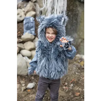 Great Pretenders Big Bad Wolf Vest & Gloves Size 5-6