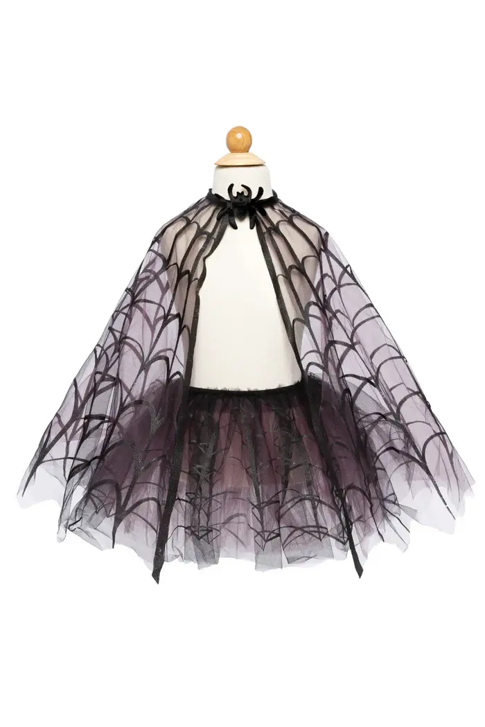 Great Pretenders Spider Witch Tunic, Cape & Headband Size 5-6