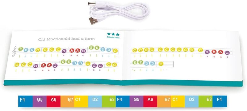 Hape Toys Hape Learn with Lights Black Piano & Stool