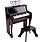 Hape Toys Hape Learn with Lights Black Piano & Stool