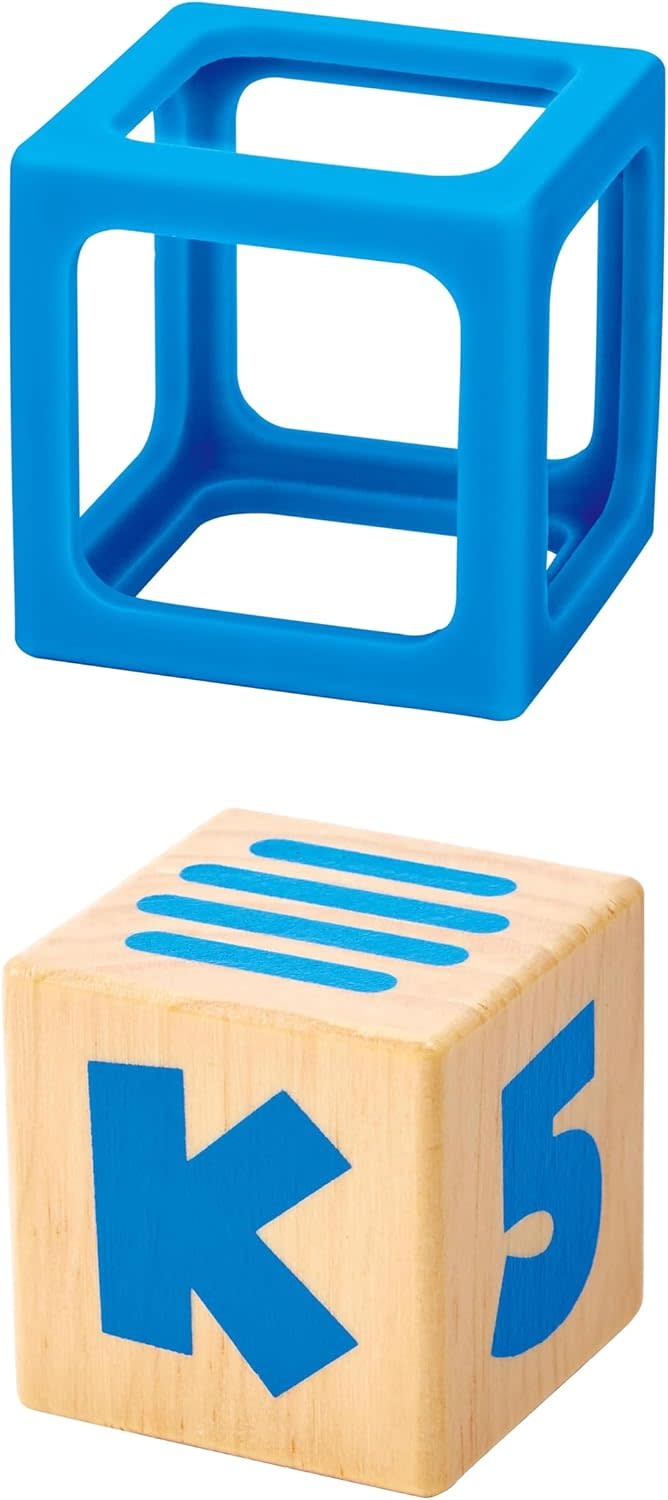 Hape Toys Hape Grip-n-Stack Silicone & Wood Blocks