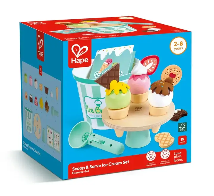 Hape Toys Hape Play Food Scoop & Serve Ice Cream Set