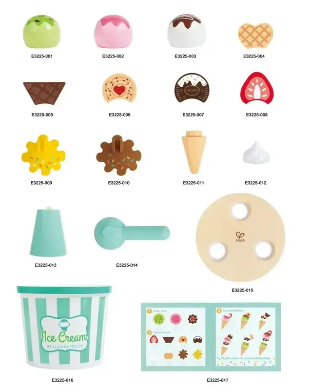 Hape Toys Hape Play Food Scoop & Serve Ice Cream Set