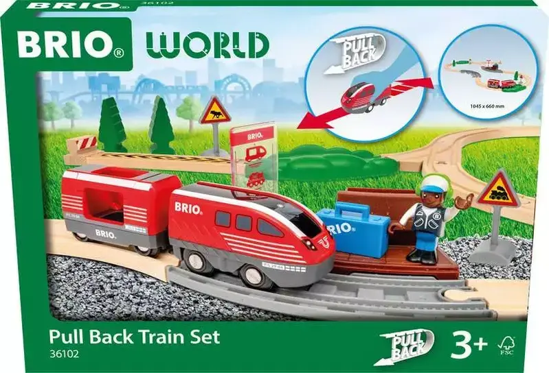Brio Brio World Pull Back Train Set