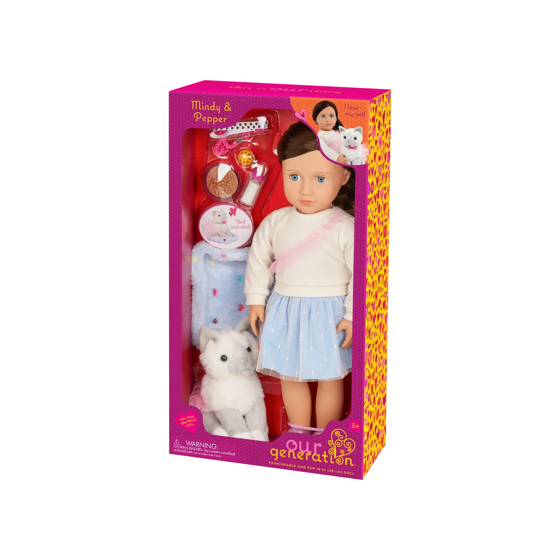 Our Generation Doll & Pet Mindy & Pepper Cat