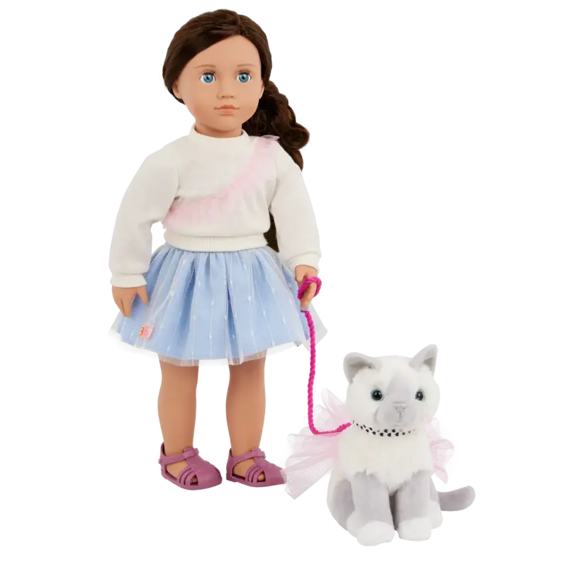 Our Generation Doll & Pet Mindy & Pepper Cat
