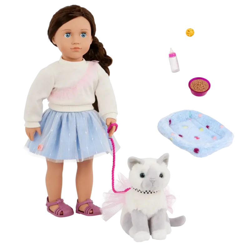 Our Generation Doll & Pet Mindy & Pepper Cat