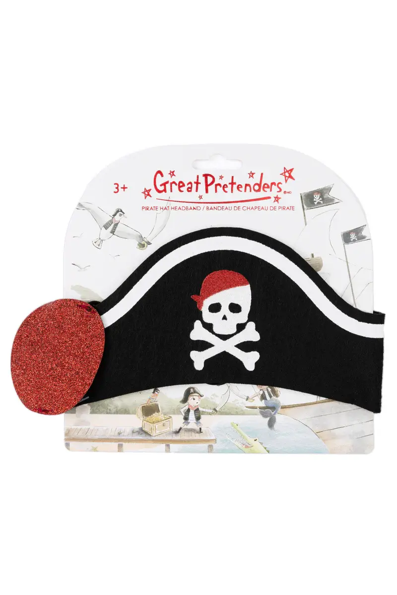 Great Pretenders Pirate Hat Headband & Eye Patch