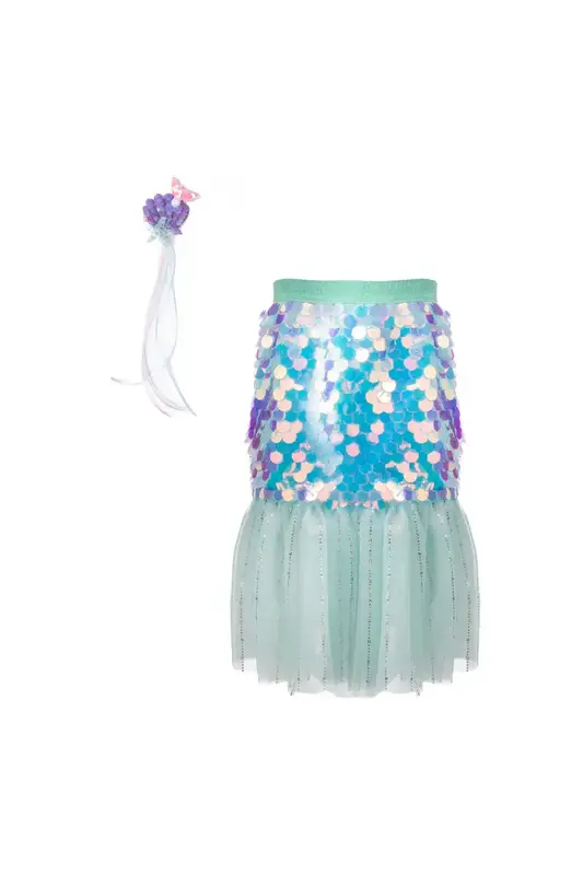 Great Pretenders Bling Bling Mermaid Skirt & Hairclip Set Mint Size 4-6
