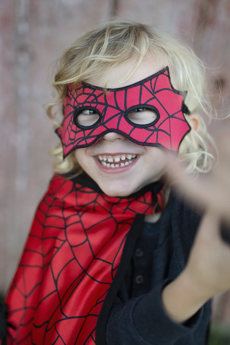 Great Pretenders Reversible Spider, Bat Cape & Mask Size 3-4