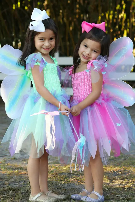 Great Pretenders Butterfly Dress & Wings with Wand Size 5-6 Green