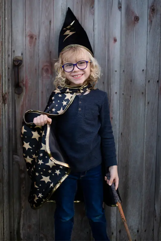 Great Pretenders Reversible Wizard Cape & Hat Size 4-6