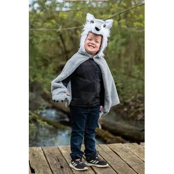 Great Pretenders Woodland Storybook Wolf Cape Size 4-6