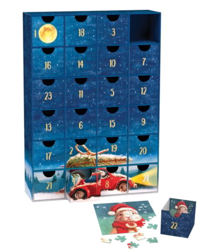 Eurographic Puzzle Advent Calendar 24 Christmas Animals