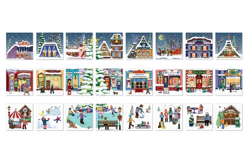 Eurographic Puzzle Advent Calendar 24 Town Fair