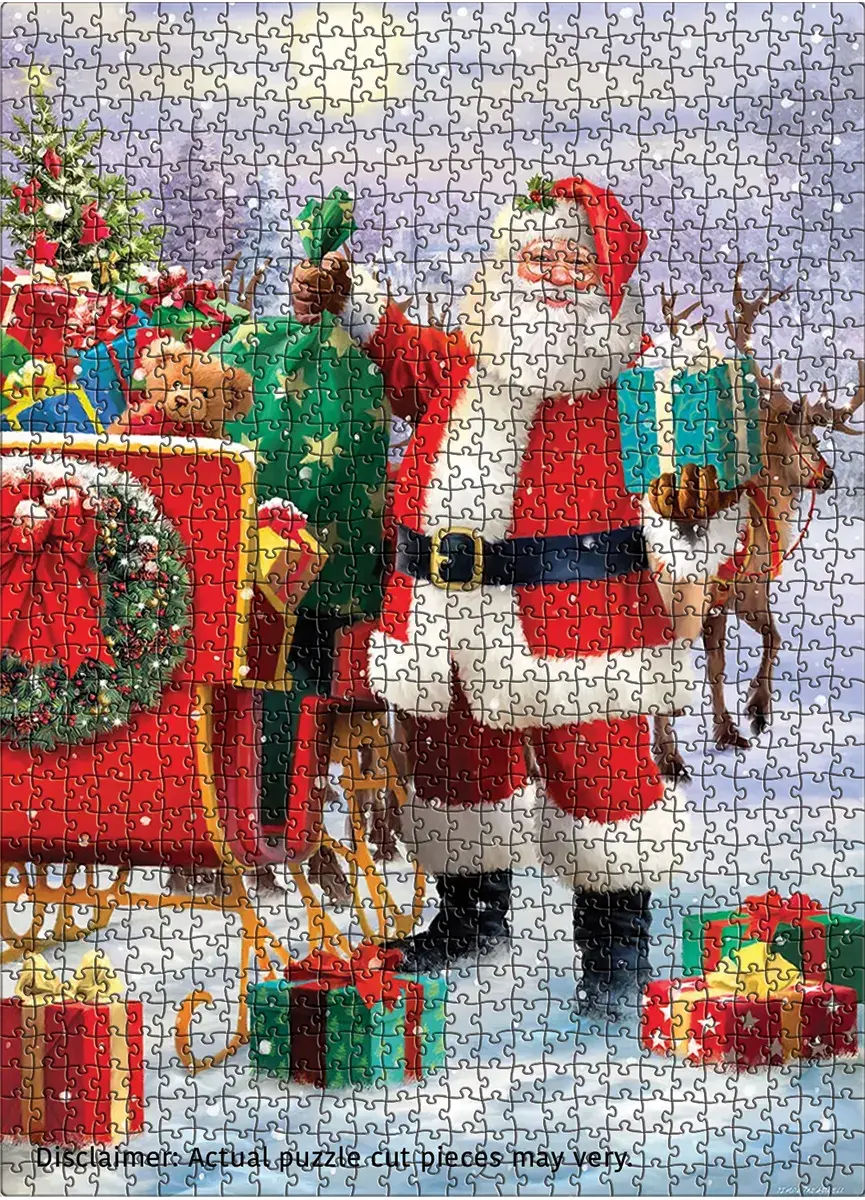 Eurographic Puzzle 1000pc Santa with Sled