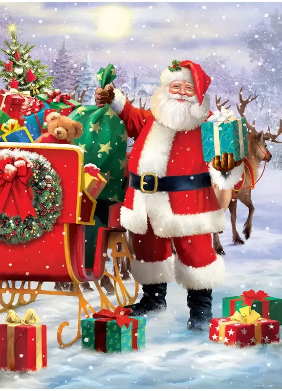 Eurographic Puzzle 1000pc Santa with Sled
