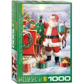 Eurographic Puzzle 1000pc Santa with Sled