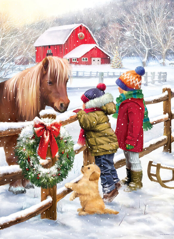 Eurographic Puzzle 1000pc Christmas Pony