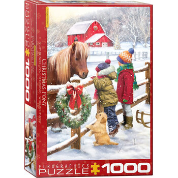 Eurographic Puzzle 1000pc Christmas Pony