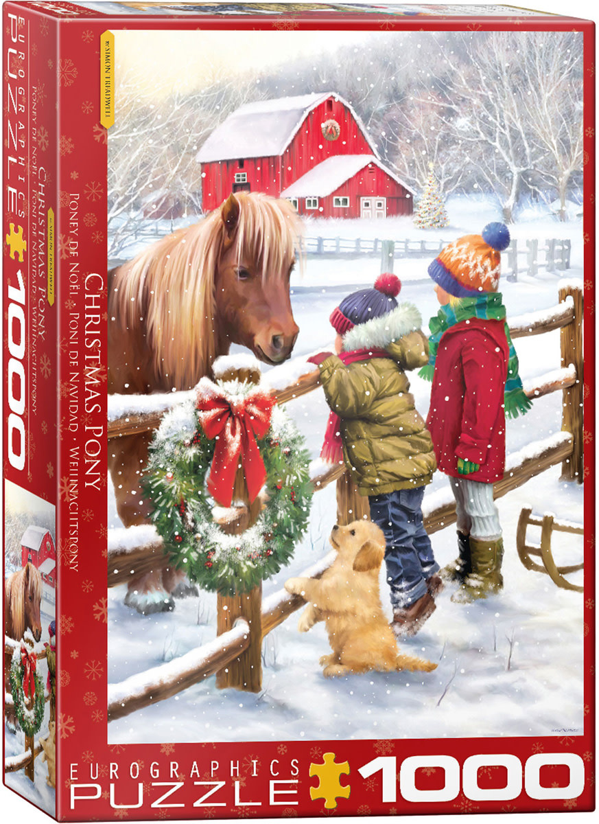 Eurographic Puzzle 1000pc Christmas Pony