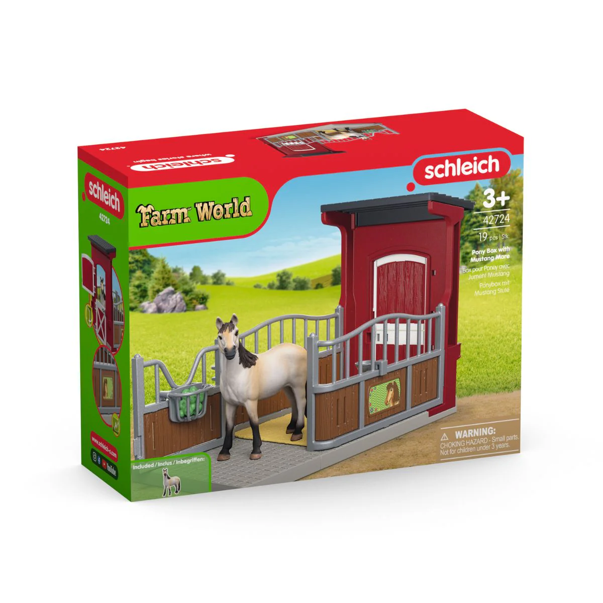 Schleich Schleich Farm World Ponybox with Mustang Mare