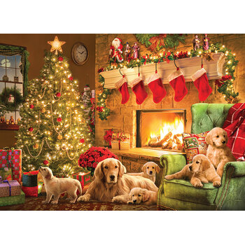 Cobble Hill Puzzles Cobble Hill Puzzle 1000pc Cozy Fireplace Christmas