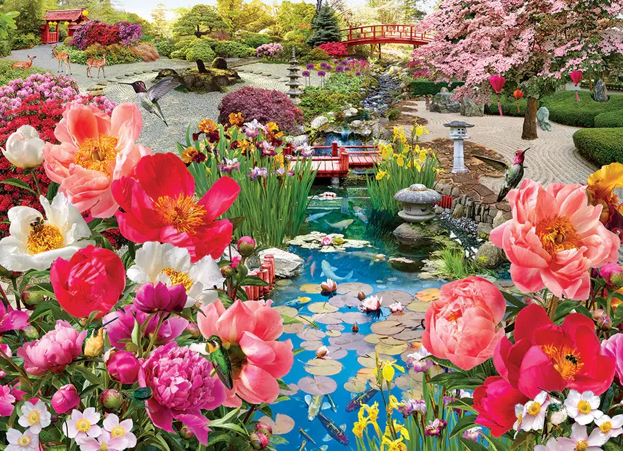 Cobble Hill Puzzles Cobble Hill Puzzle 1000pc Japanese Garden