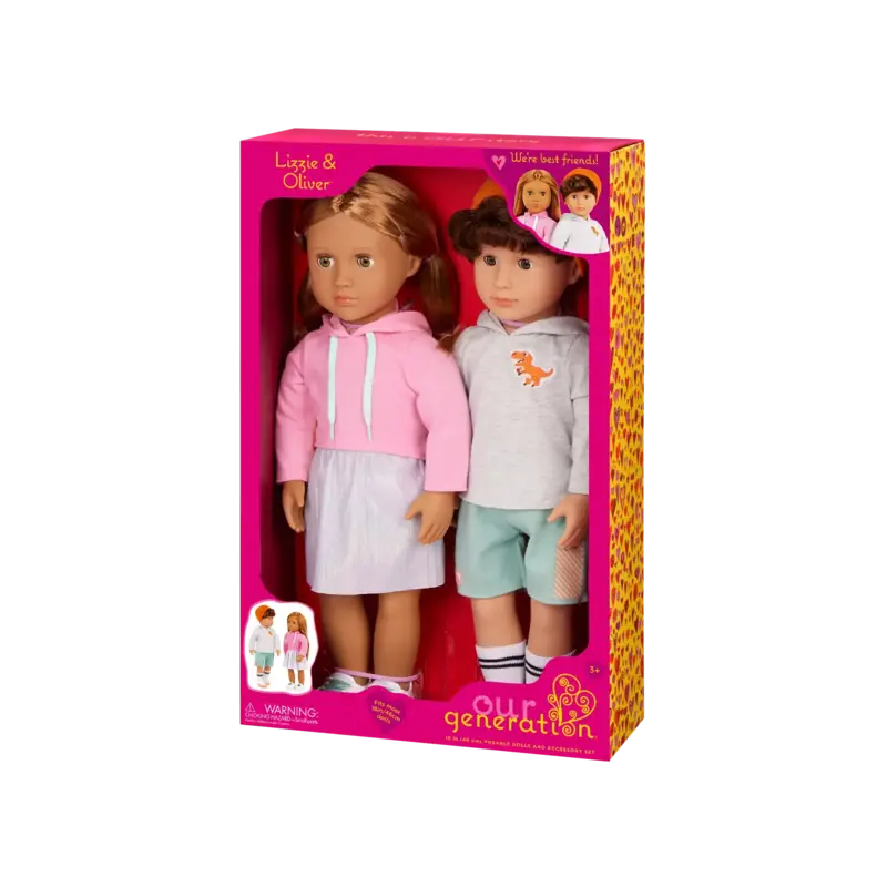 Our Generation Our Generation 18" Dolls Lizzie & Oliver the best Friends