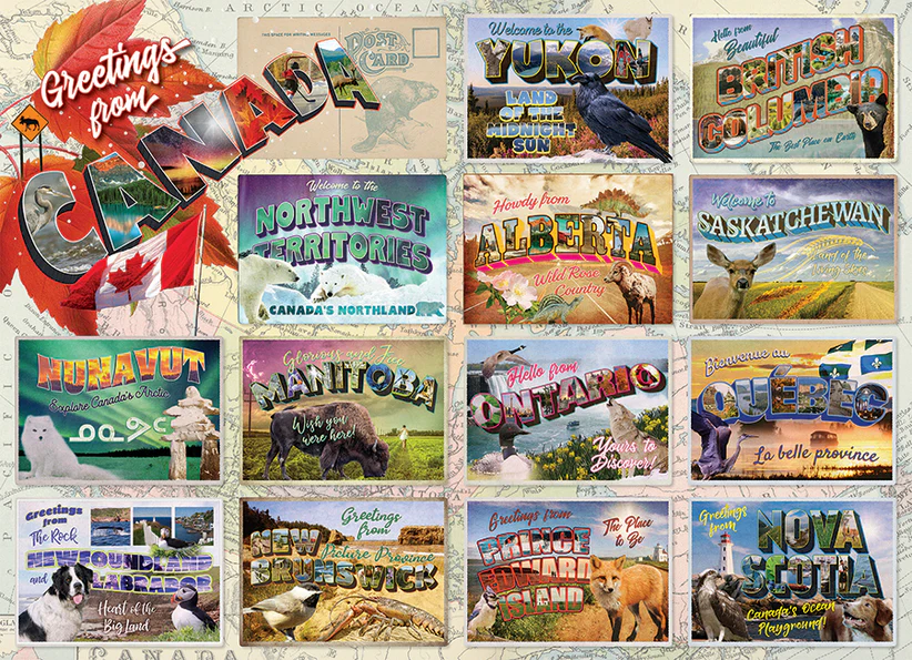 Cobble Hill Puzzles Cobble Hill Puzzle 1000pc Greeting From Canada