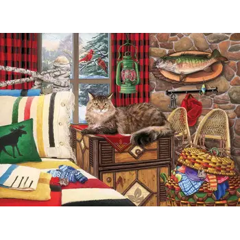 Cobble Hill Puzzles Cobble Hill Puzzle 1000pc Lodge Cat