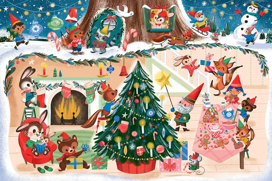 Cobble Hill Puzzles Cobble Hill Floor Puzzle 35pc Christmas Cheer