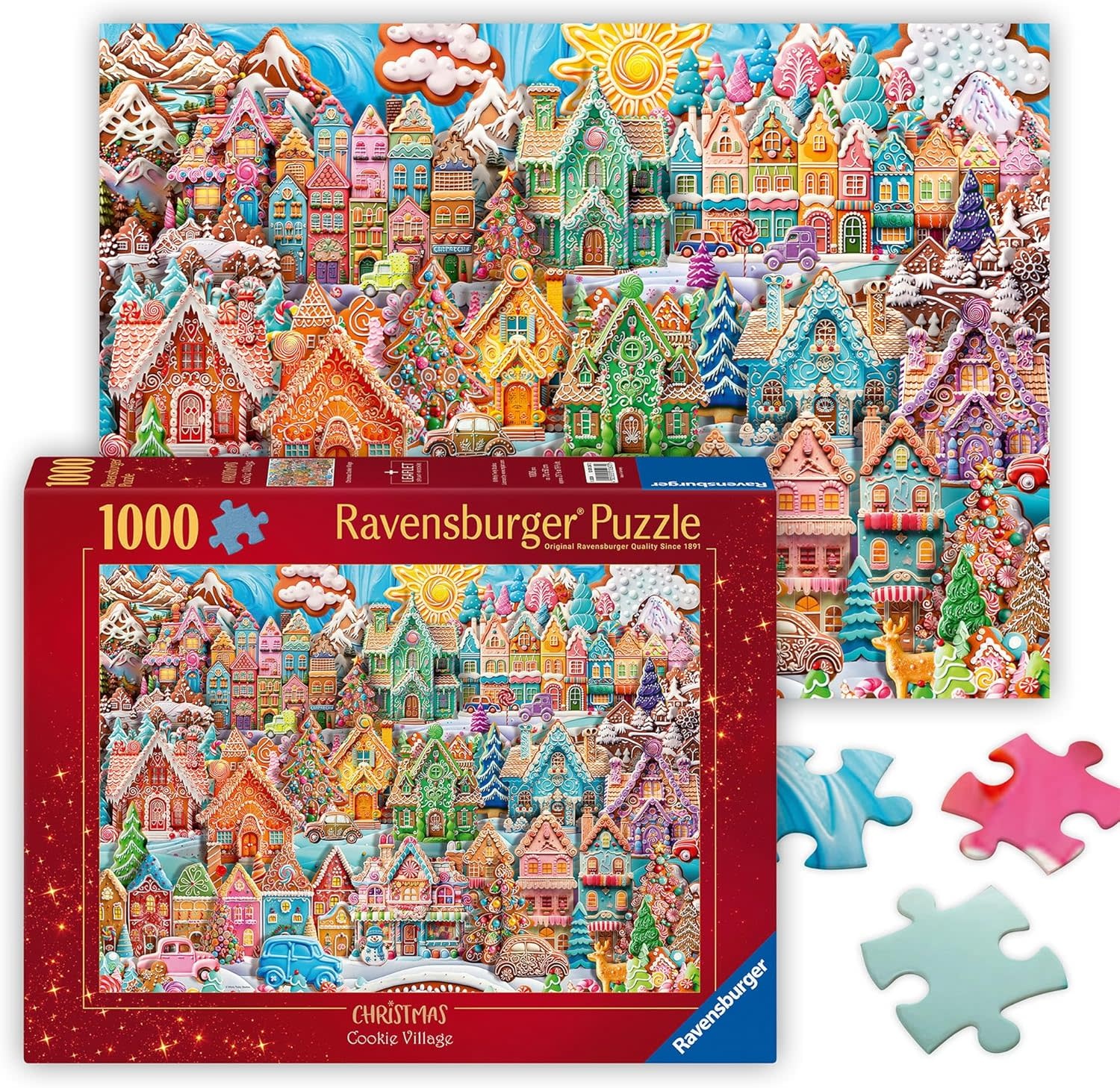 Ravensburger Puzzle 1000pc Christmas Cookie Village