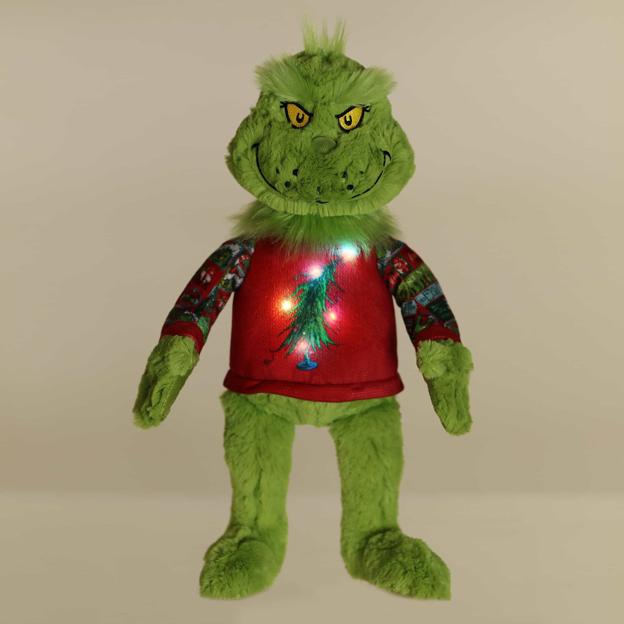 Grinch Plush with Light-up Ugly Sweater