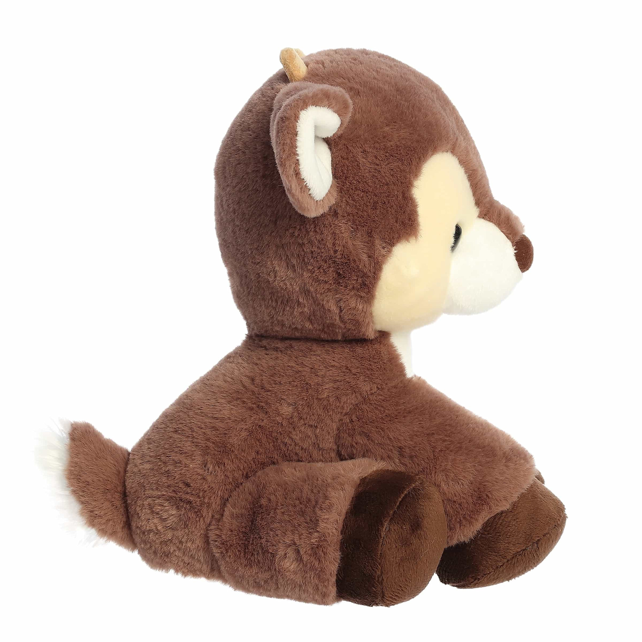 Aurora Plush Dashing Reindeer Cocoa Brown 8"