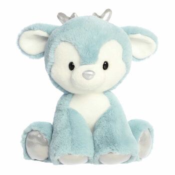 Aurora Plush Dashing Reindeer Winter Blue 8"