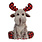 Aurora Plush Buffalo Plaid Moose 9"