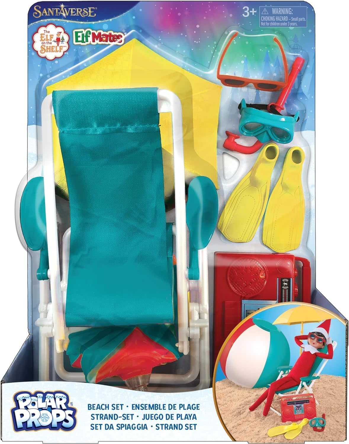 Elf on the Shelf Polar Props Beach Vacation Set