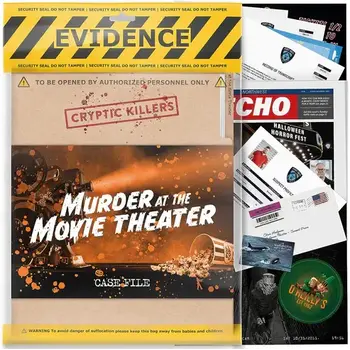 Gamewright Cryptic Killers Game Murder at the Movie Theater