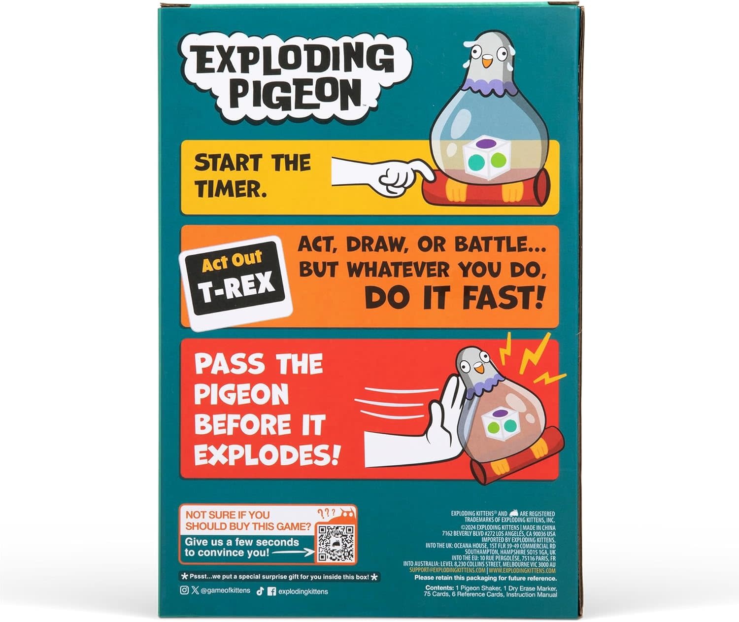 Exploding Pigeon Game