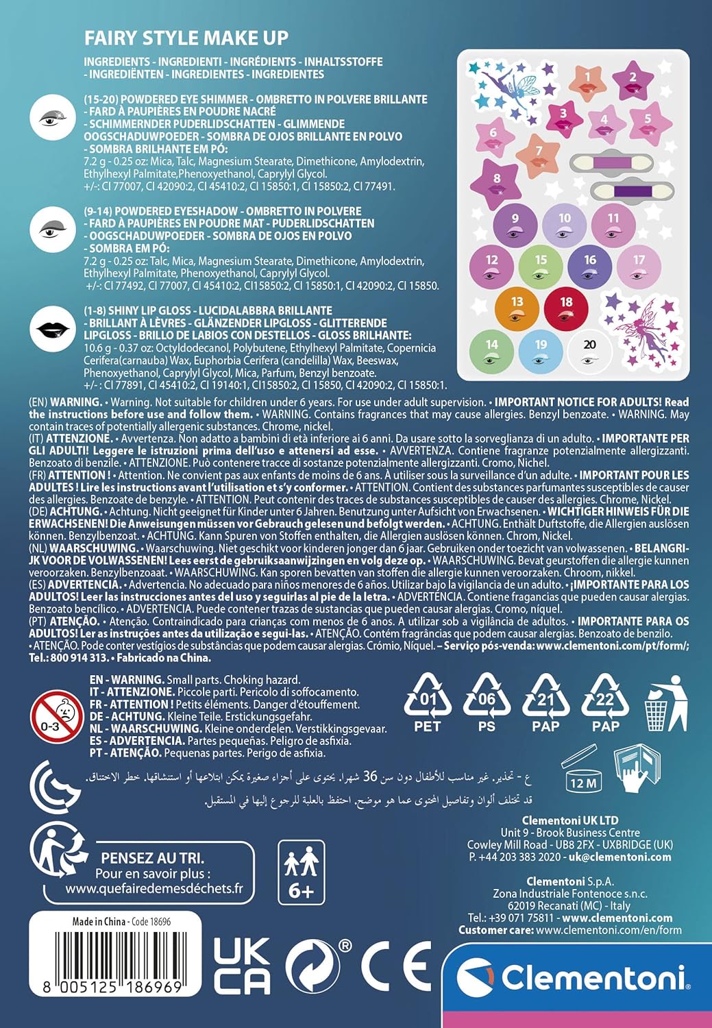 Clementoni Clementoni Crazy Chic Fairy Style Make-up