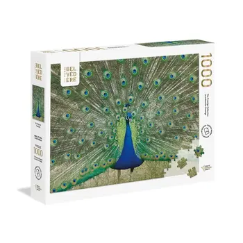 Belevdere Puzzle 1000pc Blue Peacock