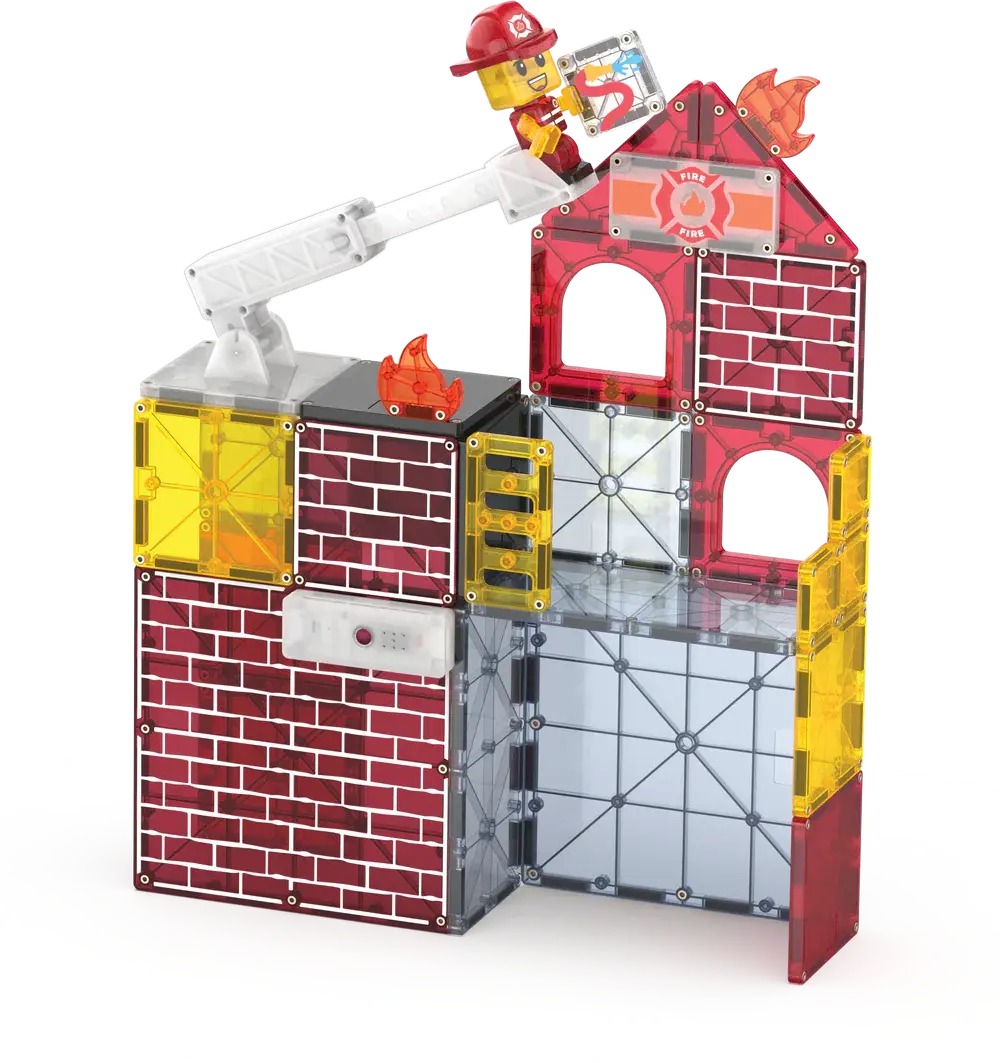 Magna-Tiles Magna-Tiles Fire Station 50pc Set