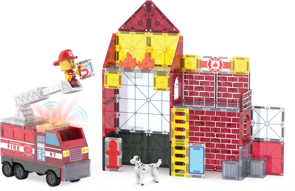 Magna-Tiles Magna-Tiles Fire Station 50pc Set