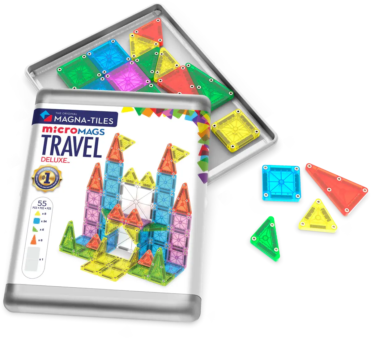 Magna-Tiles Magna-Tiles MicroMAGS Travel Deluxe Set