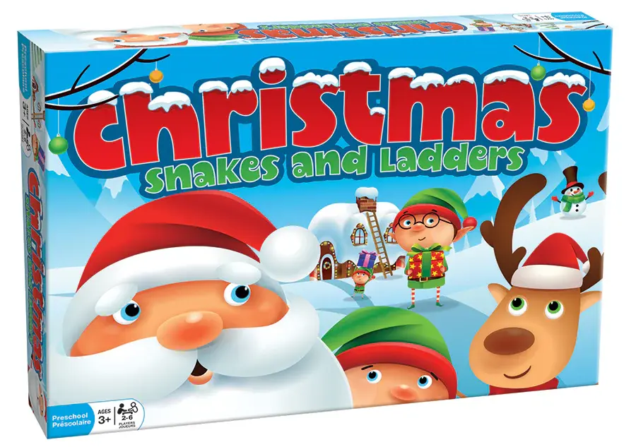 Outset Christmas Snakes & Ladders Board Game