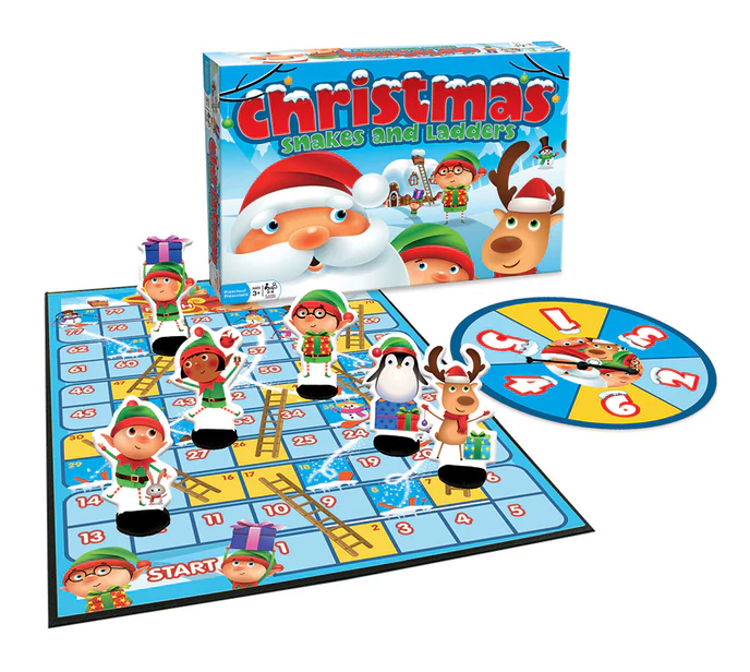 Outset Christmas Snakes & Ladders Board Game