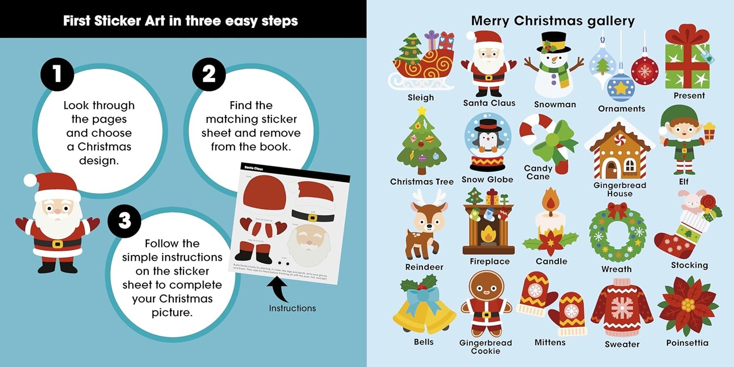 My First Sticker Art Book: Merry Christmas
