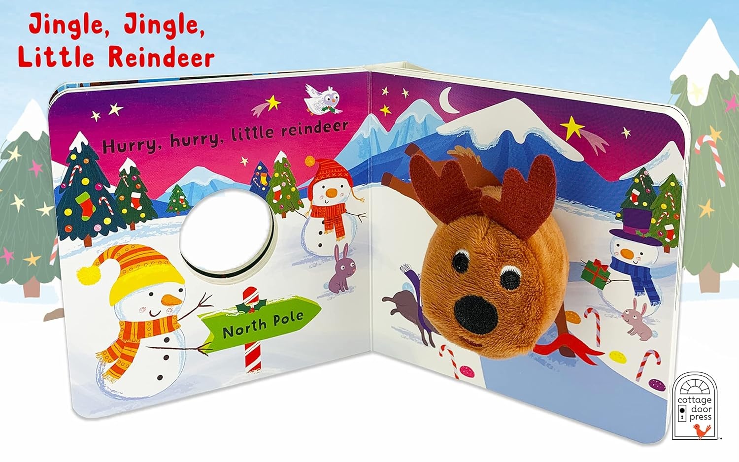 Finger Puppet Board Book Jingle Jingle Little Reindeer