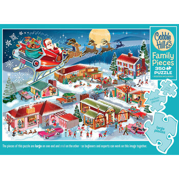 Cobble Hill Puzzles Cobble Hill Family Puzzle 350pc Santa's Flyby